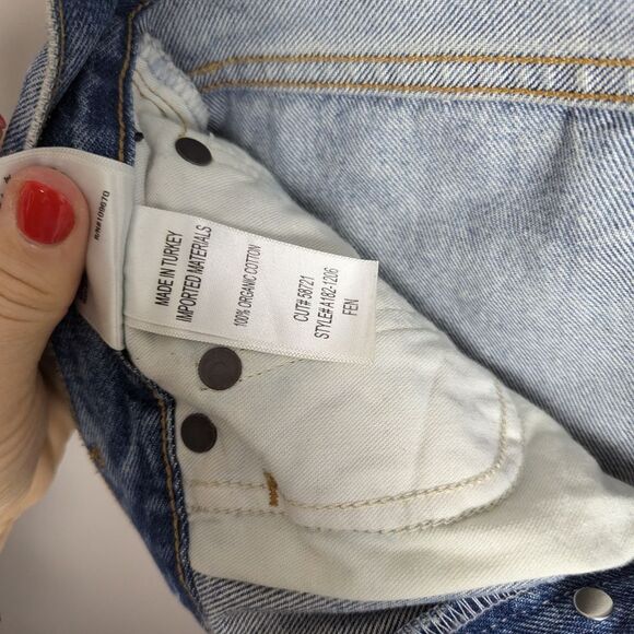 AGOLDE Women's Skinny Fit Jeans, Ripped Knees, Medium Wash, Size 24 - Picture 8 of 12